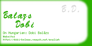 balazs dobi business card