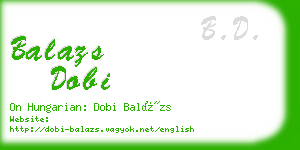 balazs dobi business card